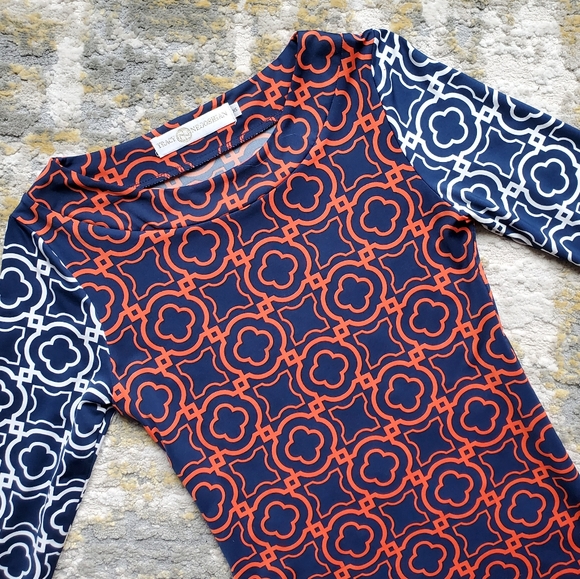 Tracy Negoshian Lattice Pattern Dress - Picture 4 of 12